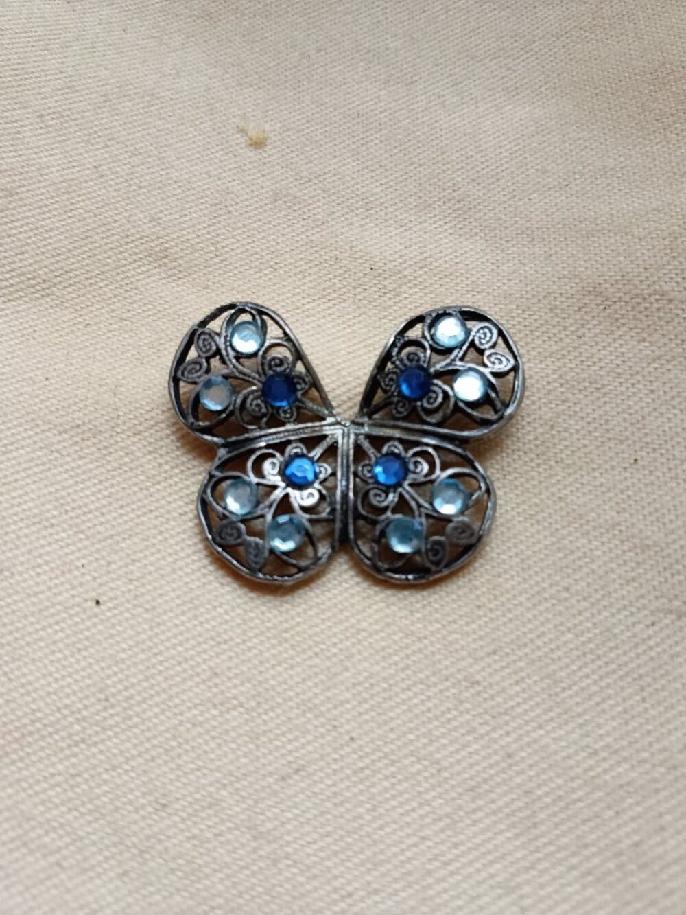 Metal Filigree Butterfly Pendant.